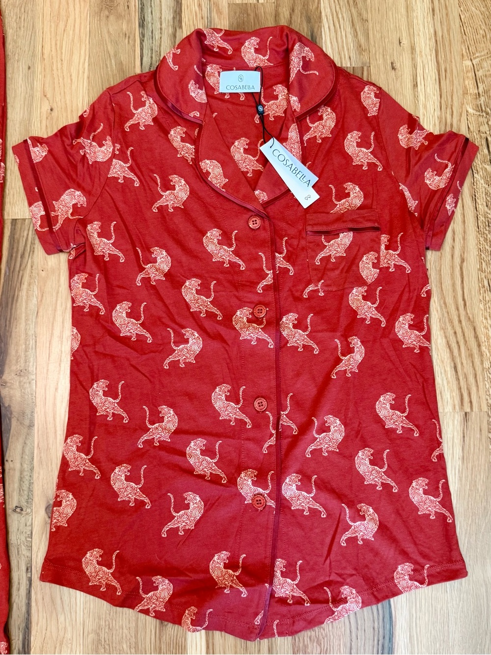 Cosabella Sahara Tiger Print Bella PJ Set XS NWT Pima Cotton Modal - Picture 3 of 8
